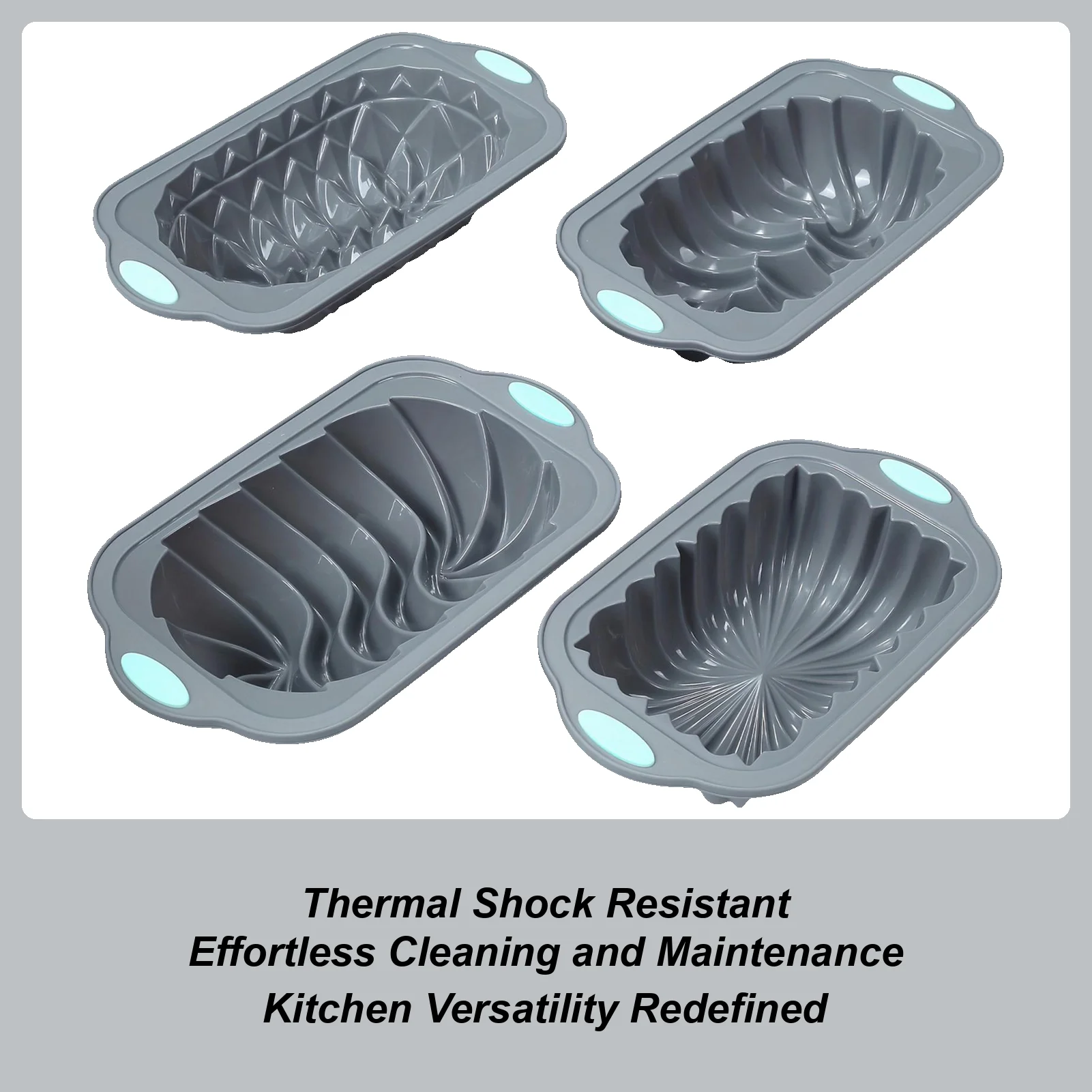 Silicone Bread Baking Pan Non-Stick Bread Pans For Baking 4 Pieces Microwave-Safe Kitchen Mold For Treats Brownies Cakes
Silicone Bread Baking Pan Non-Stick Bread Pans For Baking 4 Pieces Microwave-Safe Kitchen Mold For Treats Brownies Cakes