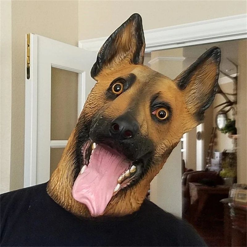 German Shepherd Mask Halloween Party Cosplay Animal Costume Sheepdog Dog Head Masks Funny Realistic Animal Full Head Latex Mask
German Shepherd Mask Halloween Party Cosplay Animal Costume Sheepdog Dog Head Masks Funny Realistic Animal Full Head Latex Mask