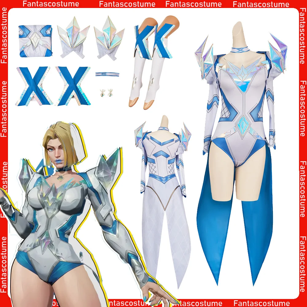 Emma Cosplay Frost Costume Game Rivals Fantasia Jumpsuit Necklace Earrings Socks Outfits Women Halloween Carnival Party Suit
Emma Cosplay Frost Costume Game Rivals Fantasia Jumpsuit Necklace Earrings Socks Outfits Women Halloween Carnival Party Suit