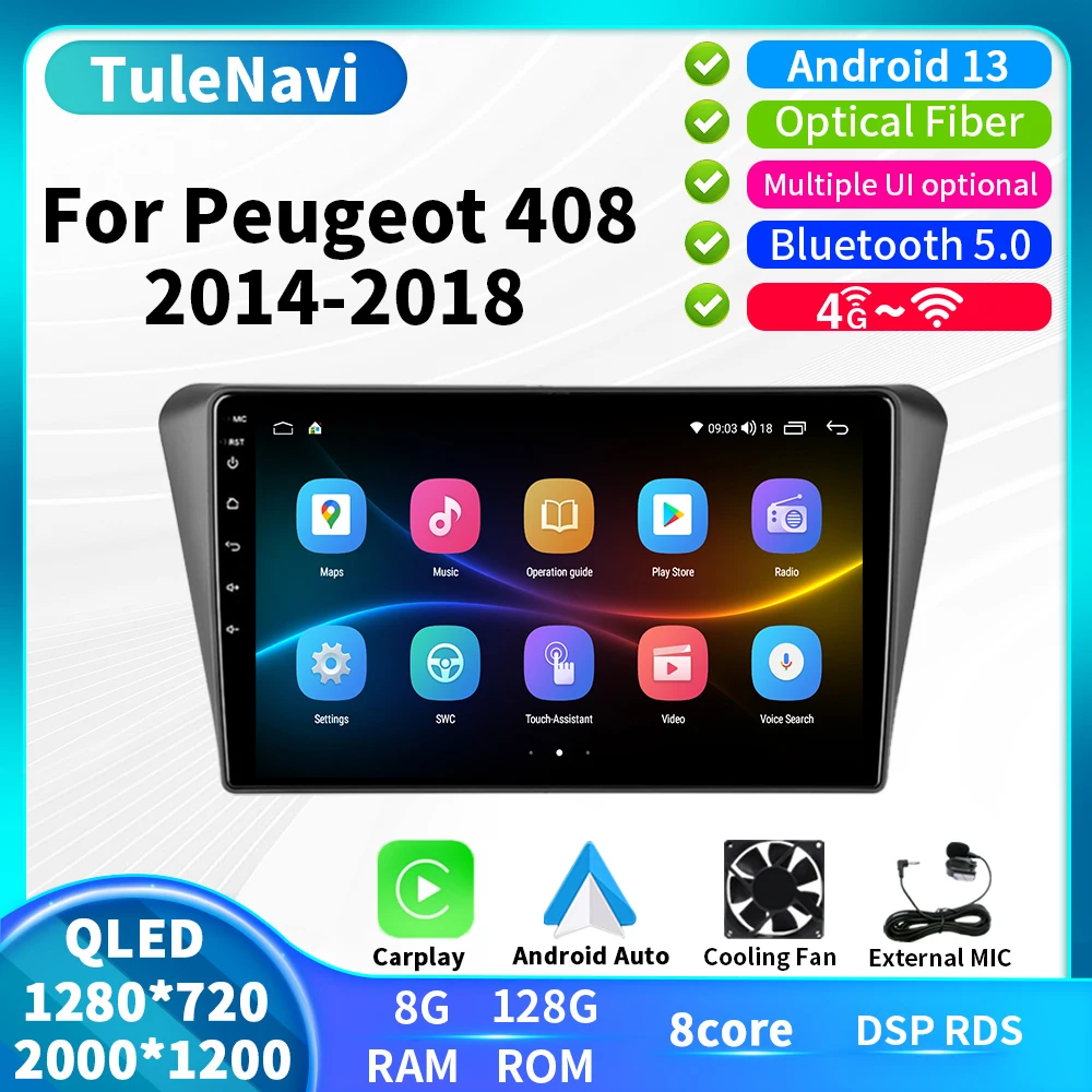 Android 13 Auto Wireless Carplay For Peugeot 408 2018 2017 2016 2015 2014 Car Multimedia Radio Player GPS Navigation DSP RDS
Android 13 Auto Wireless Carplay For Peugeot 408 2018 2017 2016 2015 2014 Car Multimedia Radio Player GPS Navigation DSP RDS