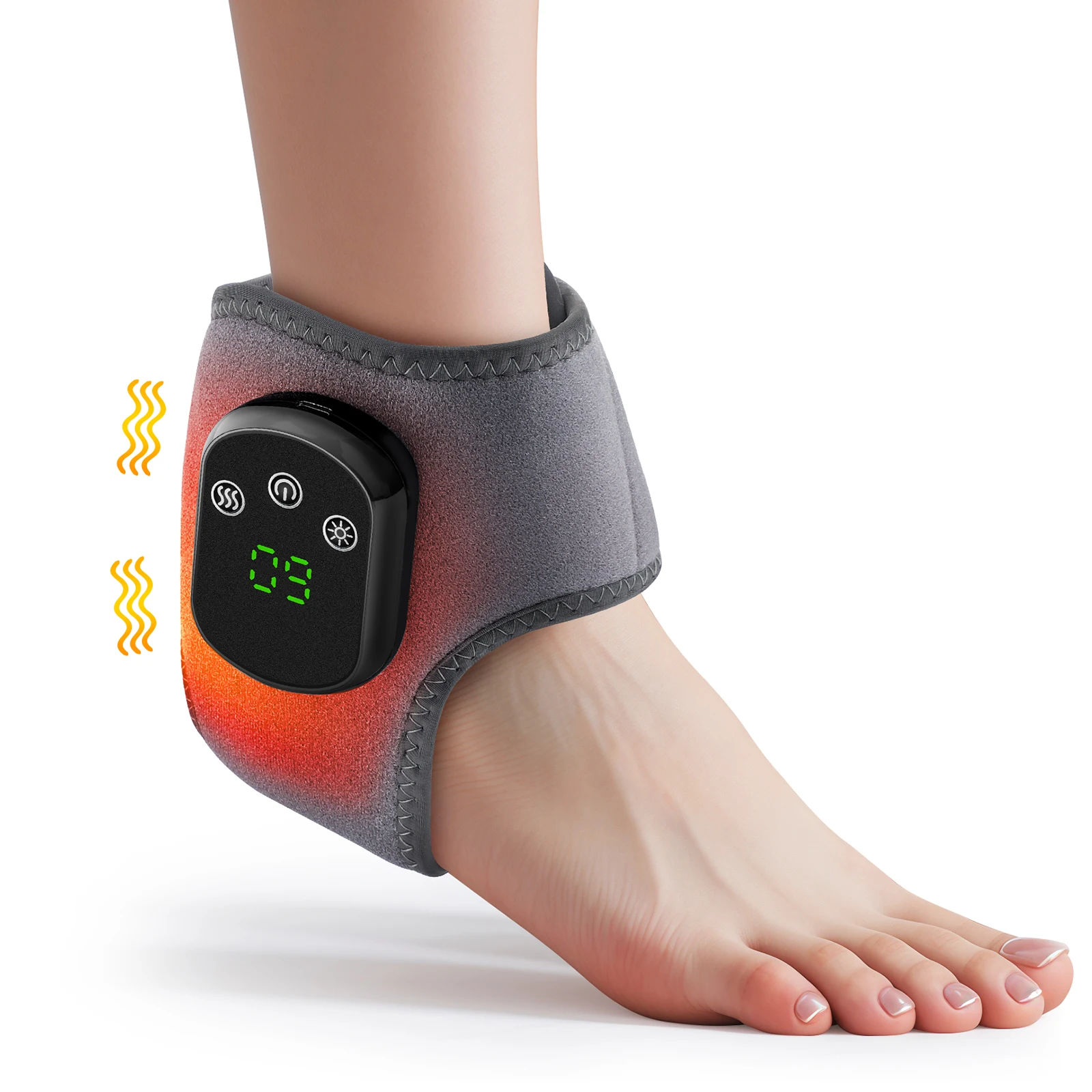 Electric Foot Ankle Massager with Heat Vibration Ankle Wrap for Joint Pain Relief Ankle Brace Support Cordless Heating Pad
Electric Foot Ankle Massager with Heat Vibration Ankle Wrap for Joint Pain Relief Ankle Brace Support Cordless Heating Pad
