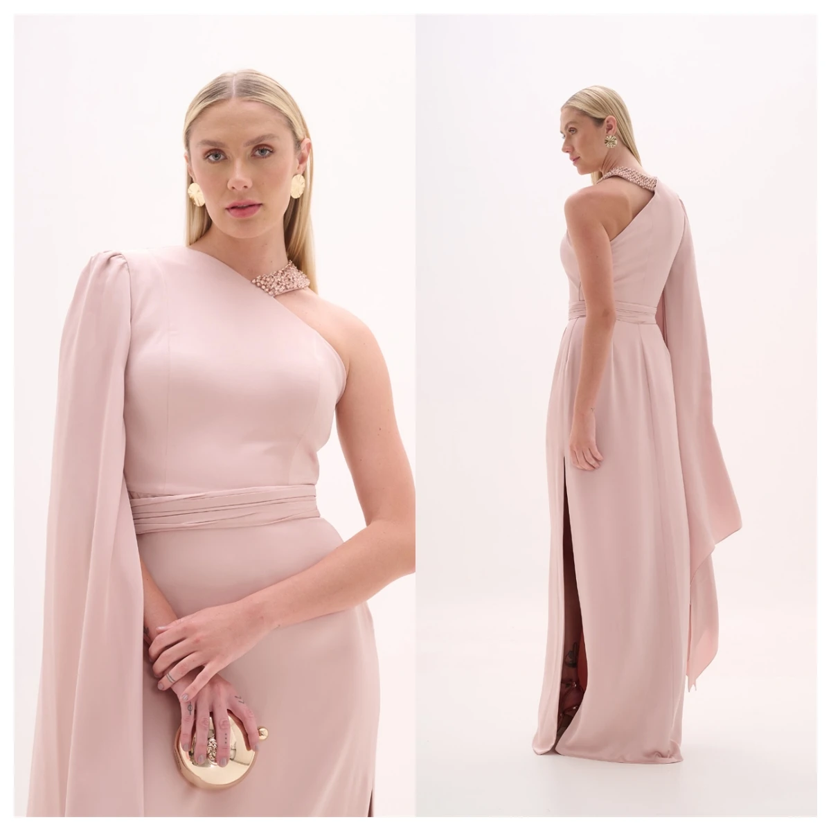 Customized High Quality Pink Satin Evening Dress One Shoulder Sleeveless Celebrity Gowns Temperament Special Occasion Gowns
Customized High Quality Pink Satin Evening Dress One Shoulder Sleeveless Celebrity Gowns Temperament Special Occasion Gowns