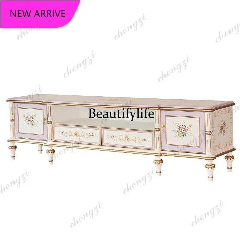 P3 French painted TV cabinet retro living room floor decorative cabinet living room storage cabinet
P3 French painted TV cabinet retro living room floor decorative cabinet living room storage cabinet