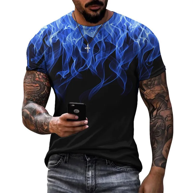 New Summer Men's T-shirts Flame 3D Printed Harajuku Designer T Shirt For Men Casual Short Sleeve Tops Tees Oversized Man Clothes
New Summer Men's T-shirts Flame 3D Printed Harajuku Designer T Shirt For Men Casual Short Sleeve Tops Tees Oversized Man Clothes
