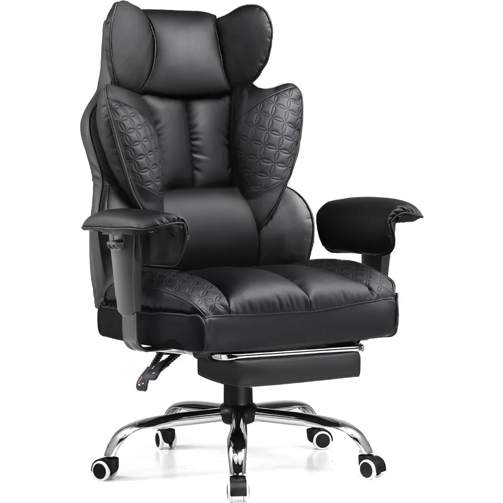 Office Chair 400LBS Wide Ergonomic Gaming Chair with Deluxe Embossing Leather with Foot Rest 150°Reclining Adjustable Armrests
Office Chair 400LBS Wide Ergonomic Gaming Chair with Deluxe Embossing Leather with Foot Rest 150°Reclining Adjustable Armrests