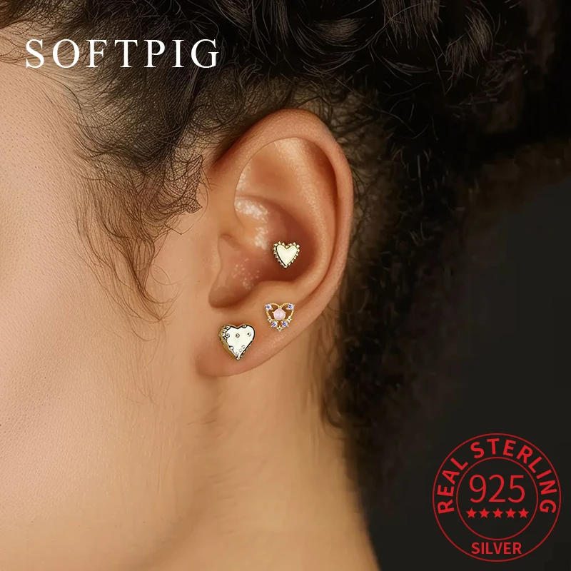 SOFTPIG 1 Pcs Real 925 Sterling Silver Heart Zircon Hollow Butterfly Mini Stud Earrings for Charm Women Cute Fine Jewelry
SOFTPIG 1 Pcs Real 925 Sterling Silver Heart Zircon Hollow Butterfly Mini Stud Earrings for Charm Women Cute Fine Jewelry