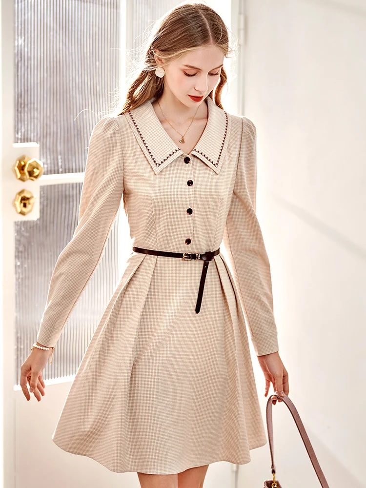 OLrain French Elegant Short Dress Women 2025 Autumn Embroidery Lapel Belt Long Sleeve Plaid Dresses Ladies Clothes O21CL36685
OLrain French Elegant Short Dress Women 2025 Autumn Embroidery Lapel Belt Long Sleeve Plaid Dresses Ladies Clothes O21CL36685