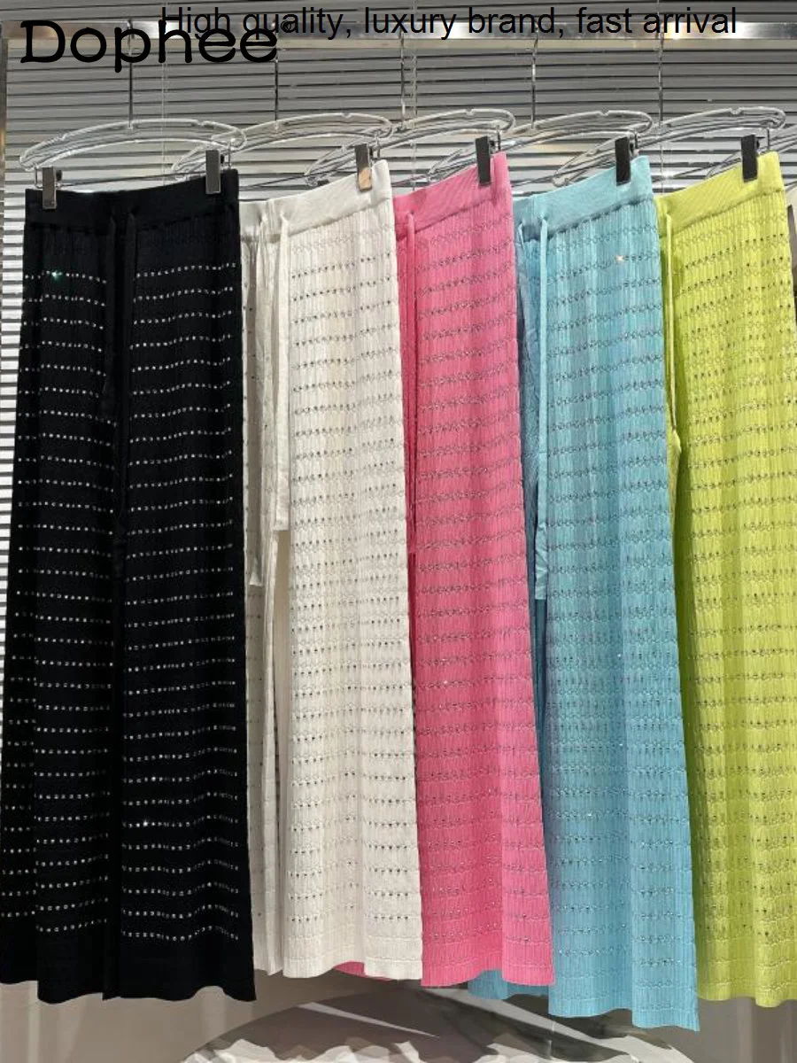 Color Sweet Candy Casual 2023 Spring New Particle Rhinestone Knitted Trousers Women Loose Oversize Drooping Wide-Leg Pants
Color Sweet Candy Casual 2023 Spring New Particle Rhinestone Knitted Trousers Women Loose Oversize Drooping Wide-Leg Pants