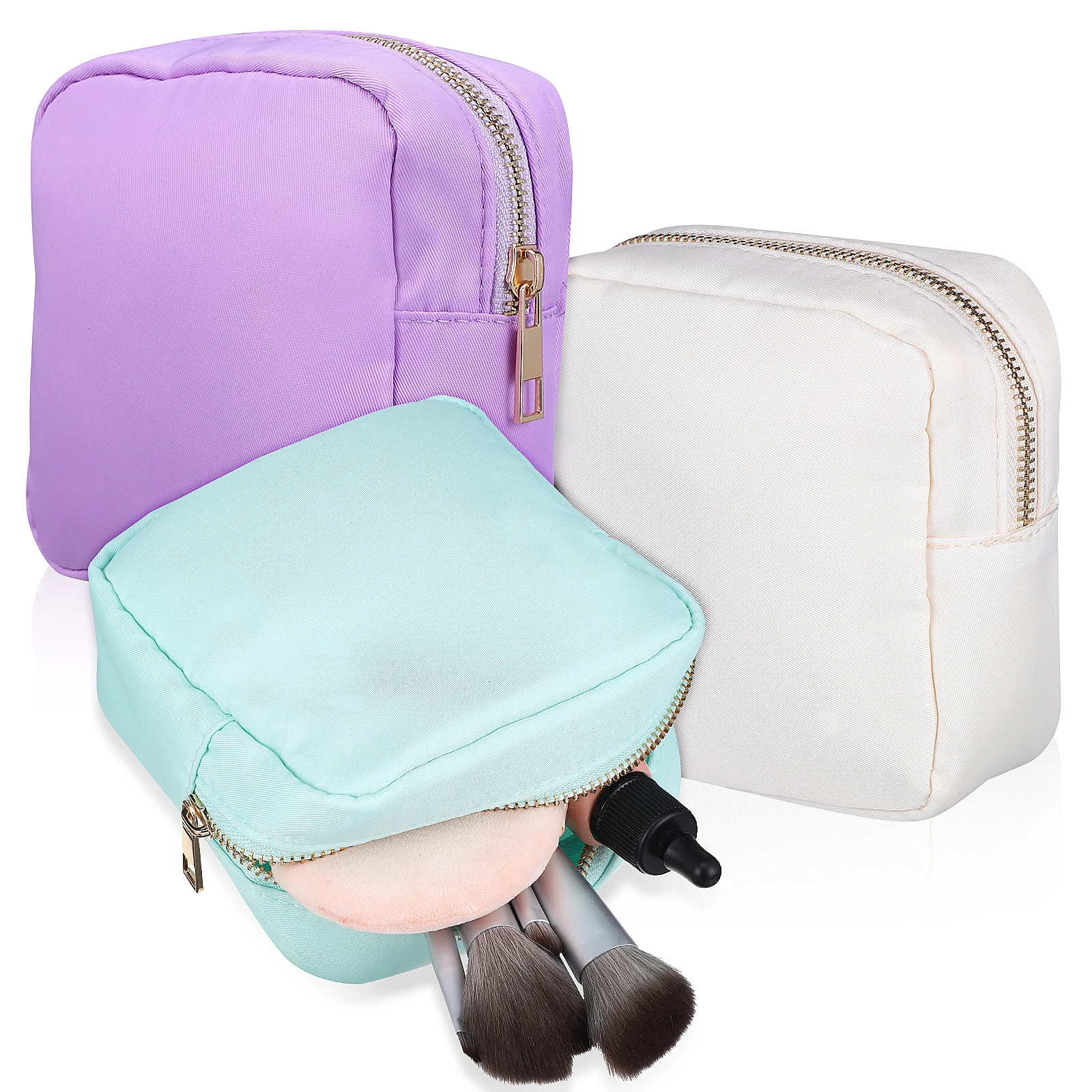3 Pcs Bags Nylon Makeup Organizer Travel Zipper Pouches Mint Beige Purple Health Makeup Organizer Care
3 Pcs Bags Nylon Makeup Organizer Travel Zipper Pouches Mint Beige Purple Health Makeup Organizer Care