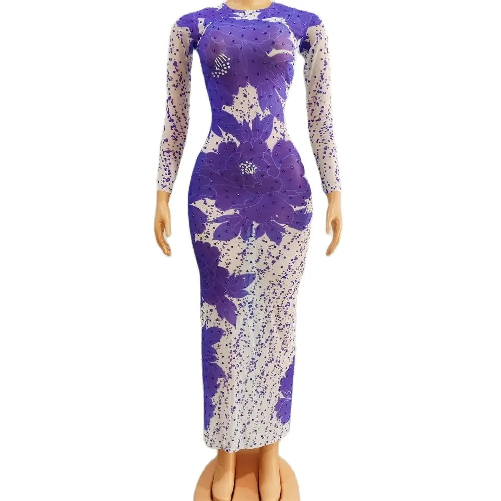 New Performance Dress Purple Blue Printed Flower Pants Dress Nightclub Sexy Bar Female DJ Stage GOGO Party DS Dance Dress
New Performance Dress Purple Blue Printed Flower Pants Dress Nightclub Sexy Bar Female DJ Stage GOGO Party DS Dance Dress