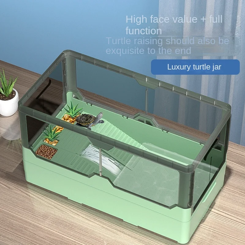Turtle Tank With Drying Platform Filtering High Anti Escape Brazilian Turtle Special Tank Aquarium For Turtles Reptile Feeding
Turtle Tank With Drying Platform Filtering High Anti Escape Brazilian Turtle Special Tank Aquarium For Turtles Reptile Feeding