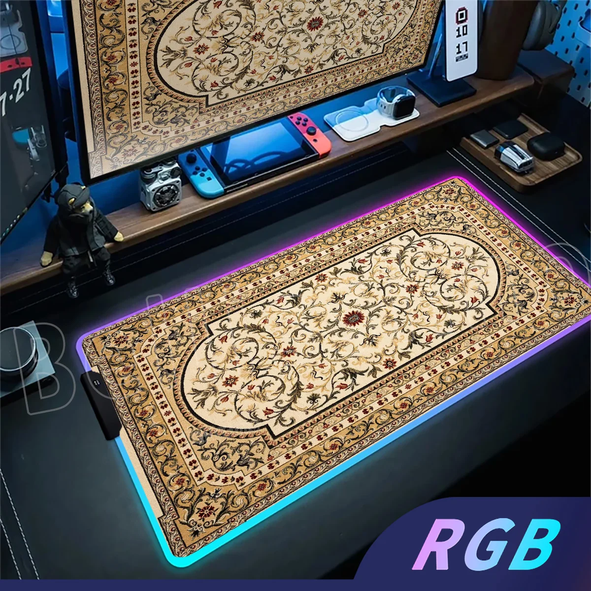 RGB резиновый нескользящий прочный игровой настольный коврик для ноутбука, коврик для домашних животных, многофункциональный нескользящий стол, коврик для мыши в стиле персидского ковра
RGB резиновый нескользящий прочный игровой настольный коврик для ноутбука, коврик для домашних животных, многофункциональный нескользящий стол, коврик для мыши в стиле персидского ковра