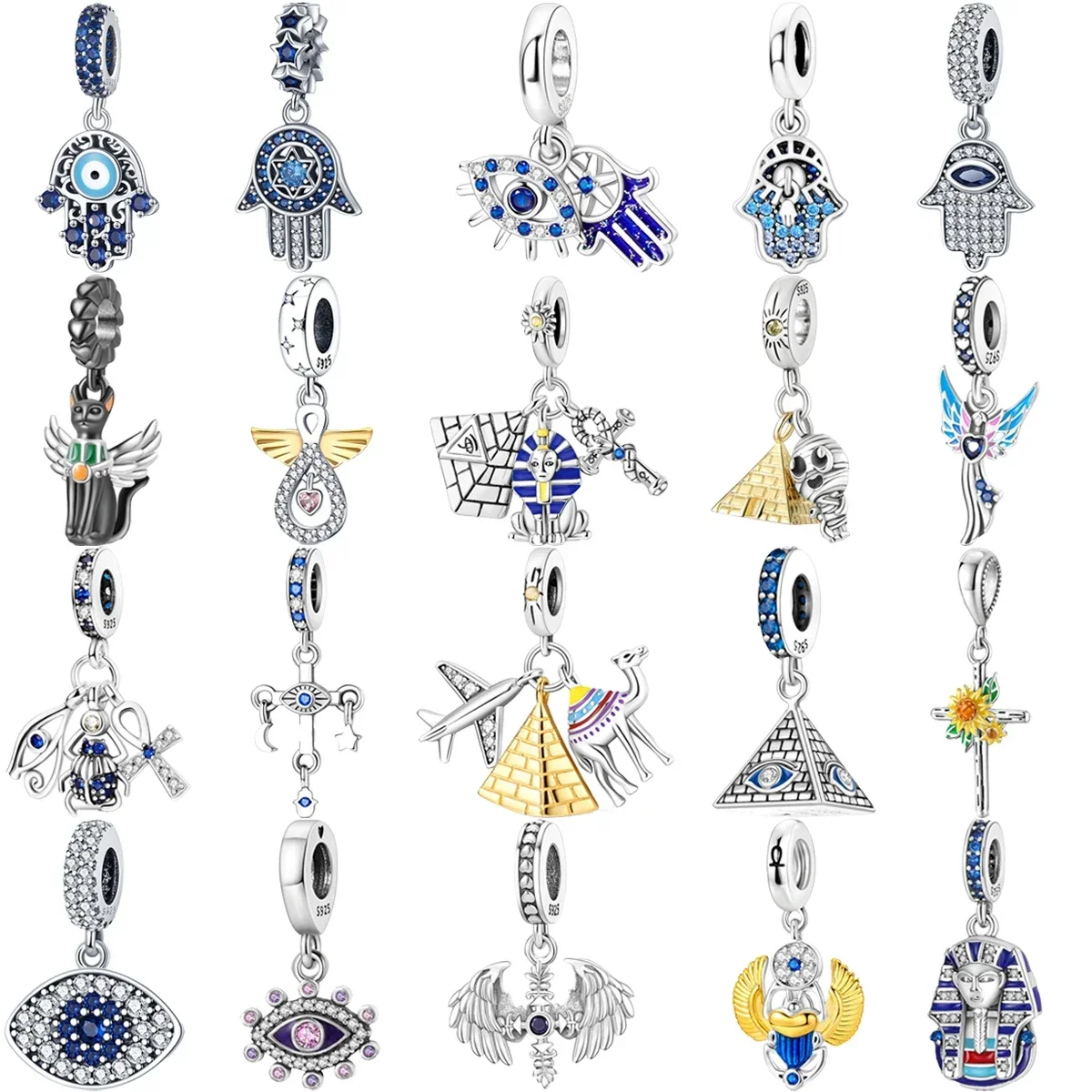 Original 925 Charms Sterling Silver Palm Eyes Pyramid Pharaoh Sacred Beetle Pendant for PandoraDIY Bracelet Women's Jewelry Gift
Original 925 Charms Sterling Silver Palm Eyes Pyramid Pharaoh Sacred Beetle Pendant for PandoraDIY Bracelet Women's Jewelry Gift