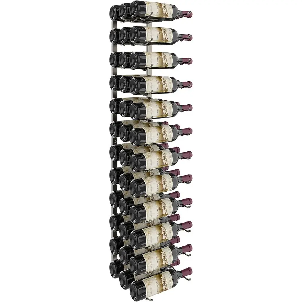 Metal Wall-Mounted Wine Rack - 36-Bottle Label-Forward Storage - Space-Saving Design (Gunmetal)
Metal Wall-Mounted Wine Rack - 36-Bottle Label-Forward Storage - Space-Saving Design (Gunmetal)