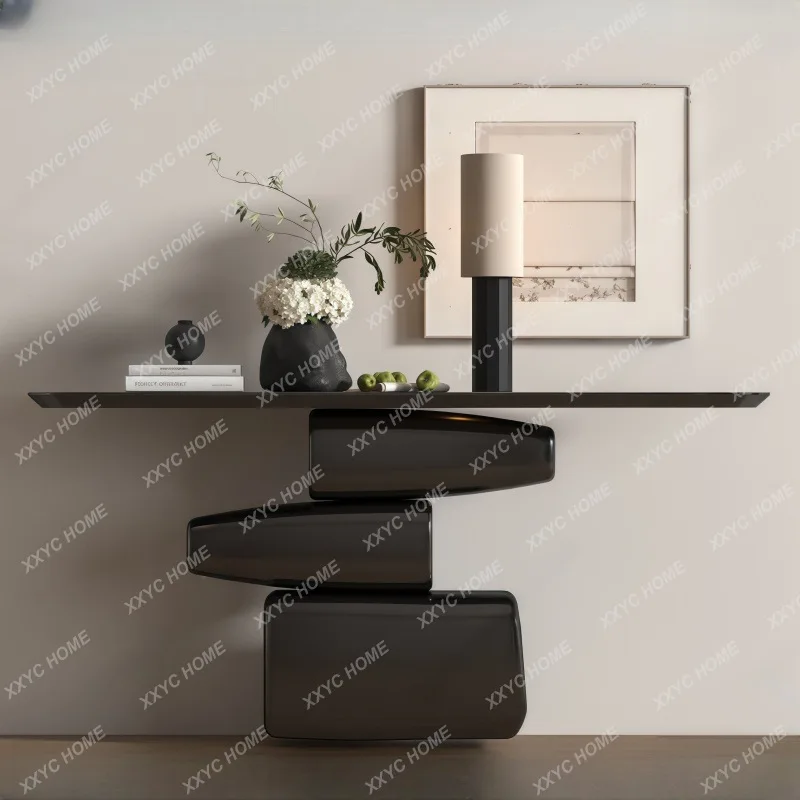 A Modern simple living room with solid wood entrance table
A Modern simple living room with solid wood entrance table