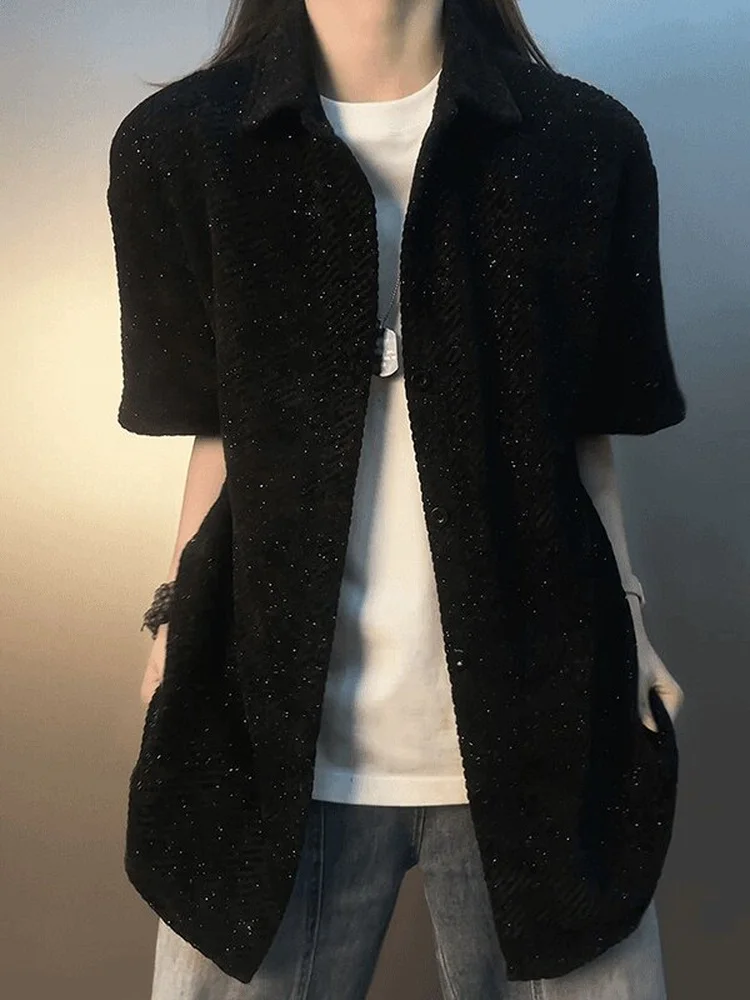 Black Summer Casual Short Sleeve Shirt Men's Style American Retro Loose Couple Outerwear Xing Tian Star Pattern Comfortable Fit
Black Summer Casual Short Sleeve Shirt Men's Style American Retro Loose Couple Outerwear Xing Tian Star Pattern Comfortable Fit