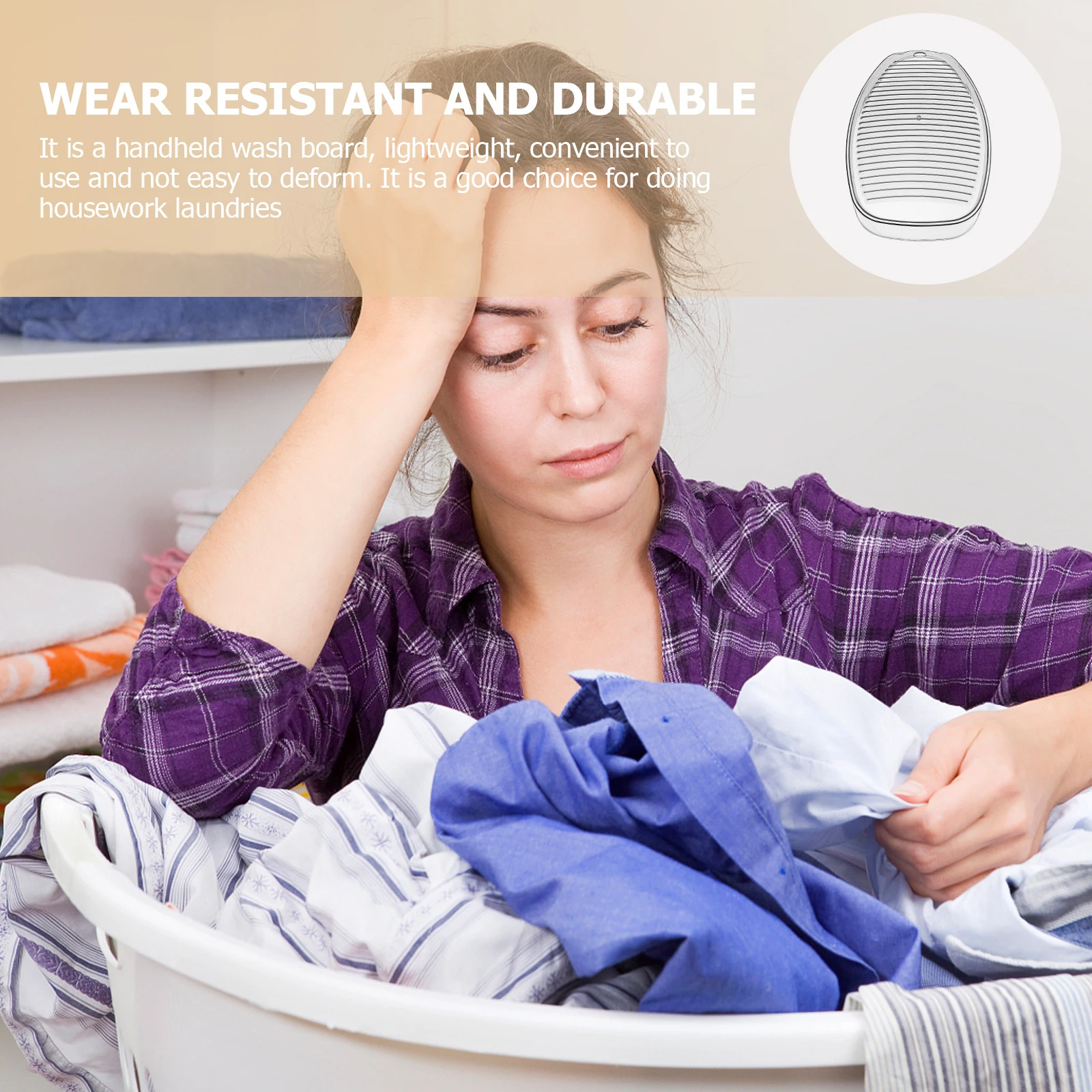 1pc Non-Slip Washboard for Hand Laundry Durable Plastic Household Scrub Board with Hanging Hole Water-Resistant Underwear
1pc Non-Slip Washboard for Hand Laundry Durable Plastic Household Scrub Board with Hanging Hole Water-Resistant Underwear