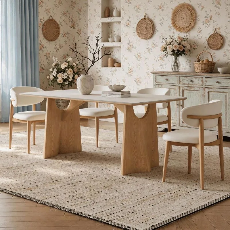 Wholesale Prices Cream Style Dual-Use Extendable Foldable Modern Design Solid Wood Dining Table And Chairs Suit Small Apartments
Wholesale Prices Cream Style Dual-Use Extendable Foldable Modern Design Solid Wood Dining Table And Chairs Suit Small Apartments