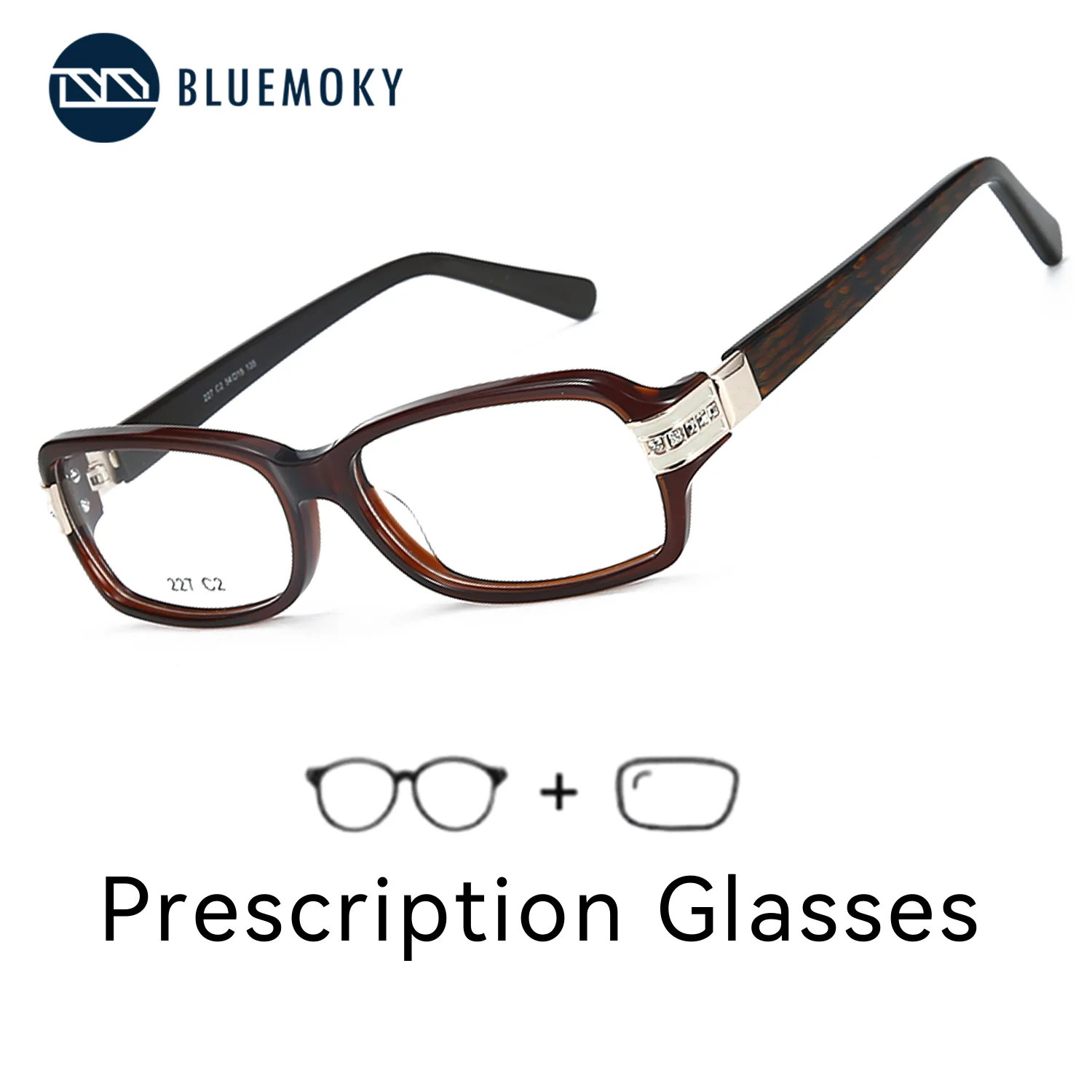 BLUEMOKY Retro Full-Frame Prescription Glasses, Rectangular Progressive spectacle for Women with Anti-Blue Light
BLUEMOKY Retro Full-Frame Prescription Glasses, Rectangular Progressive spectacle for Women with Anti-Blue Light