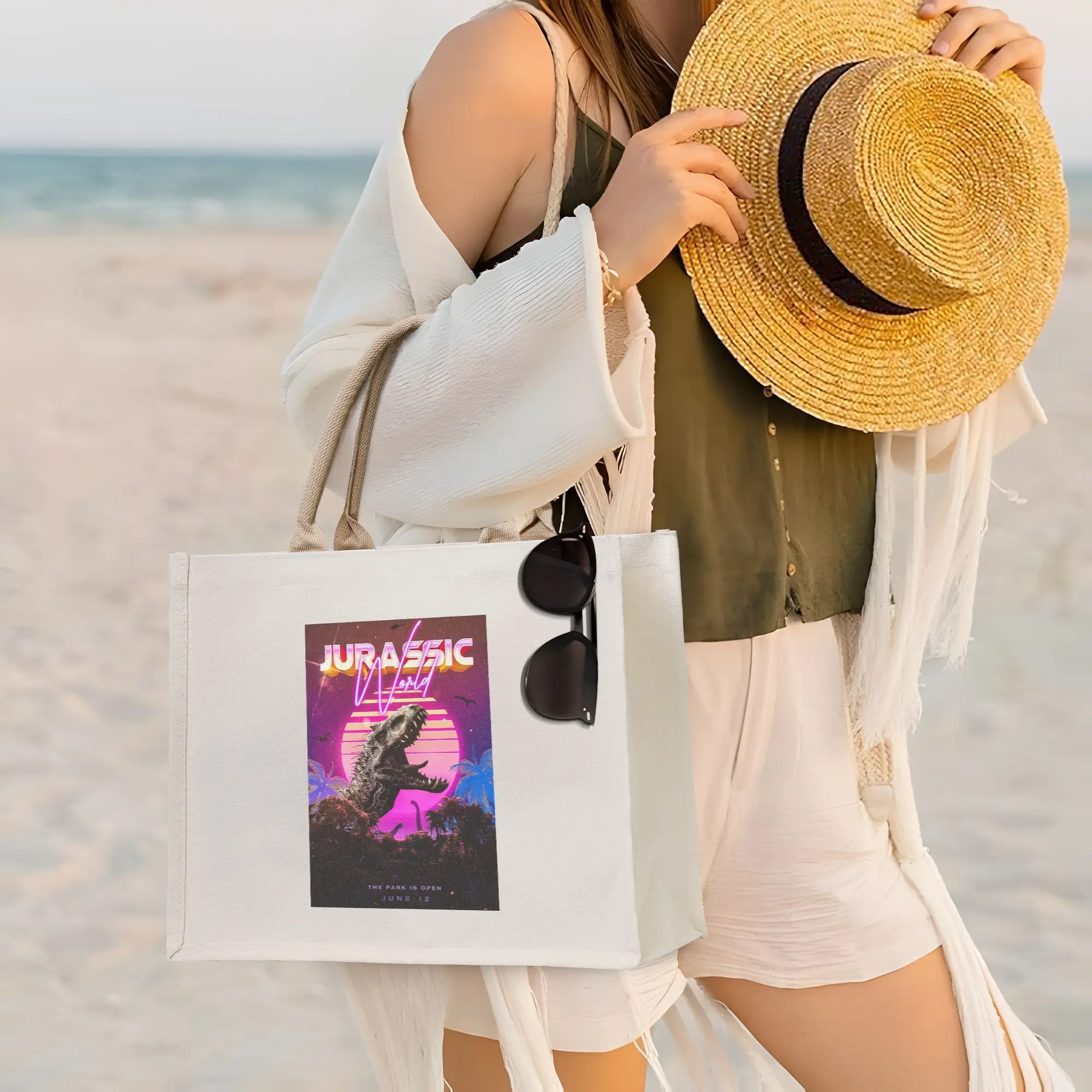 Новые сумки для покупок с изображением динозавров из фильма «Мир Юрского периода», холщовая сумка-тоут, многоразовая сумка-тоут для женщин, дорожная сумка через плечо
Новые сумки для покупок с изображением динозавров из фильма «Мир Юрского периода», холщовая сумка-тоут, многоразовая сумка-тоут для женщин, дорожная сумка через плечо