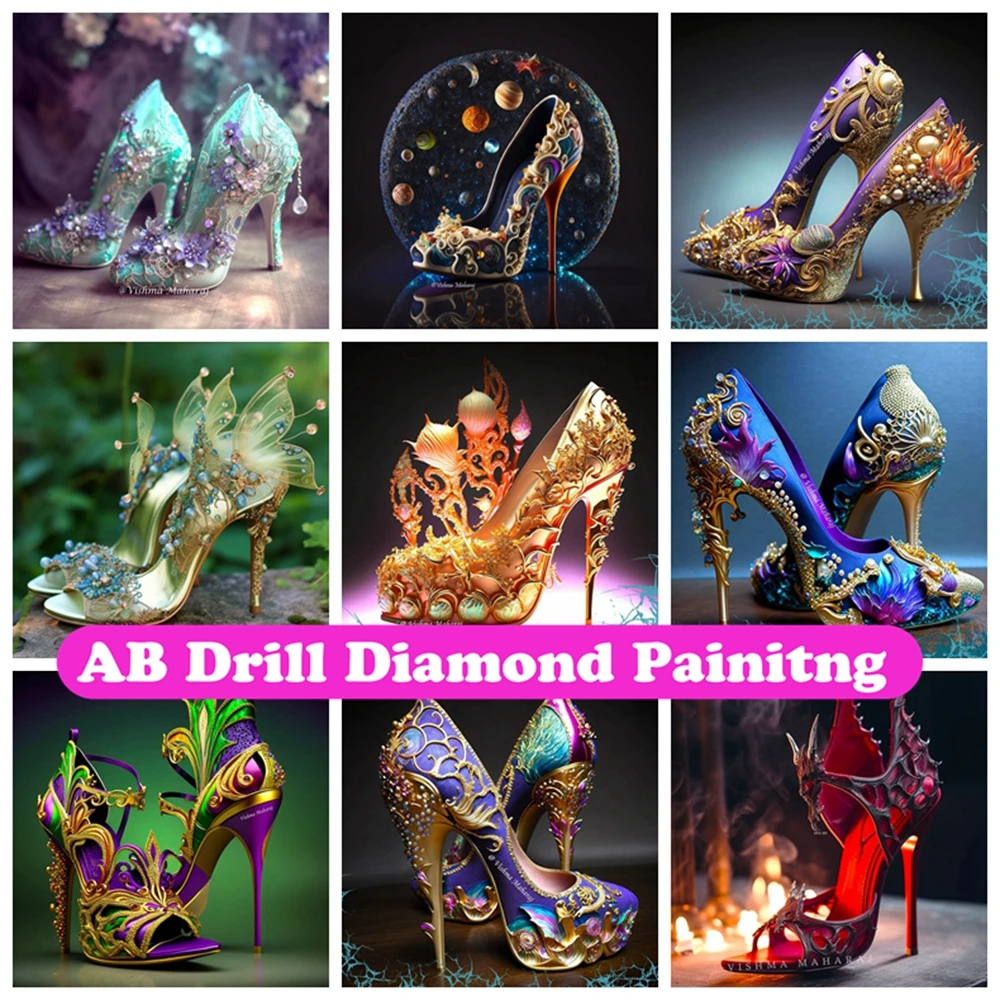 Crystal High Heels 5D DIY AB Diamond Painting Embroidery Fantasy Shoes Rhinestones Cross Stitch Picture Mosaic Room Decor Gift
Crystal High Heels 5D DIY AB Diamond Painting Embroidery Fantasy Shoes Rhinestones Cross Stitch Picture Mosaic Room Decor Gift
