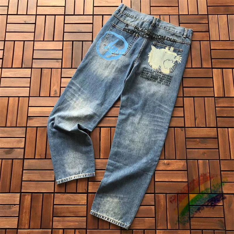 Cactus Jack Jeans 1:1 High Quality Men Women Lightning Loose Casual Embroidery Pattern Printed Washed Denim Pants
Cactus Jack Jeans 1:1 High Quality Men Women Lightning Loose Casual Embroidery Pattern Printed Washed Denim Pants