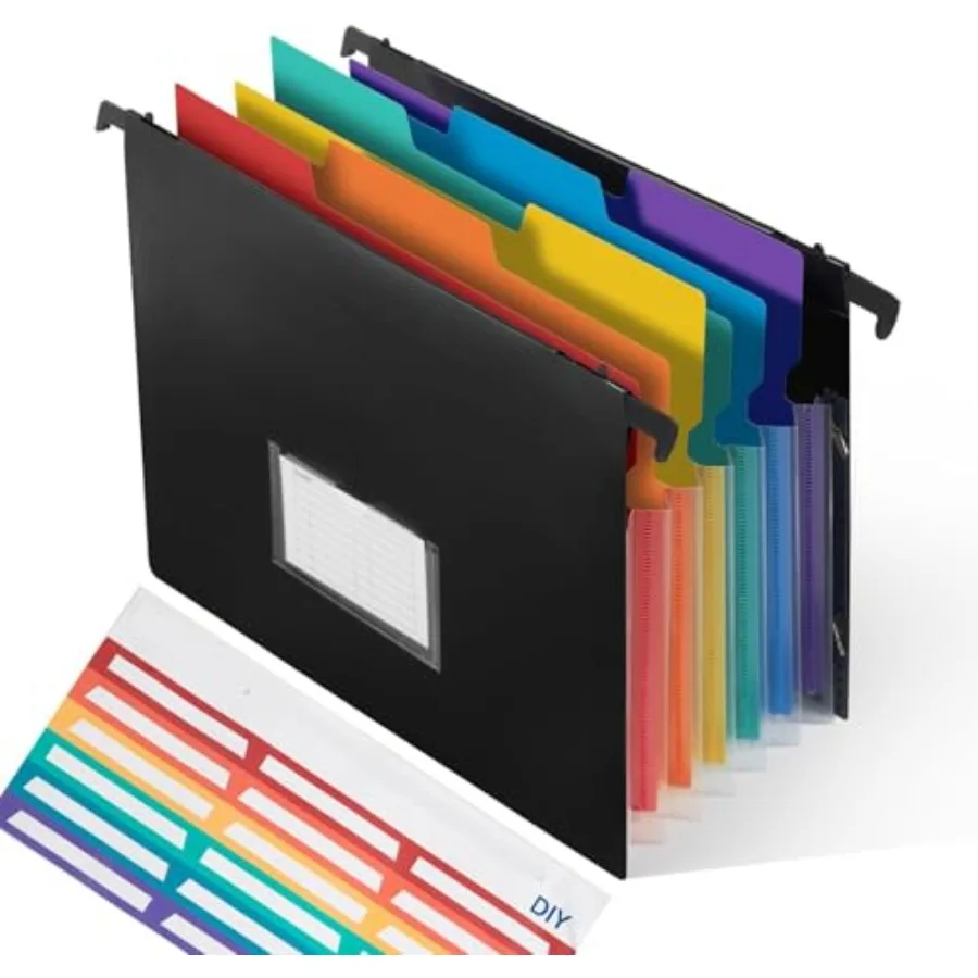 7-Pockets Hanging File Folder with Retractable Hooks for Filing Cabinet, 2 in 1 Expandable Accordion File Organizer with Elasti
7-Pockets Hanging File Folder with Retractable Hooks for Filing Cabinet, 2 in 1 Expandable Accordion File Organizer with Elasti