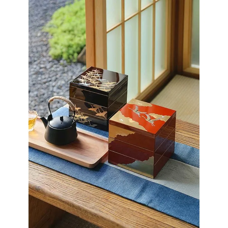 Lacquer jewelry box, storage box, light luxury Japanese storage box
Lacquer jewelry box, storage box, light luxury Japanese storage box