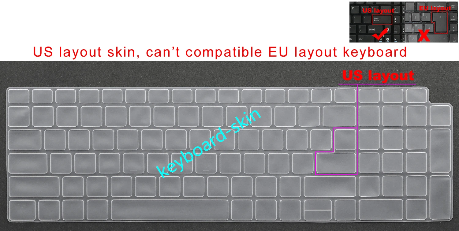 US Keyboard Skin Cover Protector for Dell Precision 7550 7560 P93F P93F001 P93F002 Precision 7750 7760 P44E P44E001 P44E002
US Keyboard Skin Cover Protector for Dell Precision 7550 7560 P93F P93F001 P93F002 Precision 7750 7760 P44E P44E001 P44E002