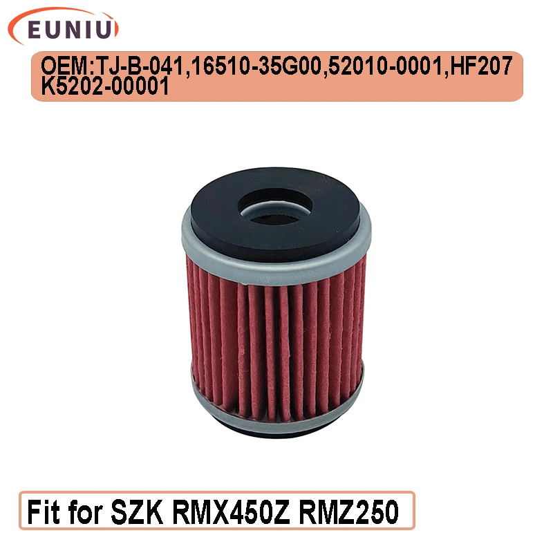 SZK OEM Oil Filter RM-Z250 RM-Z450 16510-35G00 52010-0001 HF207 K5202-00001 TJ-B-041
SZK OEM Oil Filter RM-Z250 RM-Z450 16510-35G00 52010-0001 HF207 K5202-00001 TJ-B-041