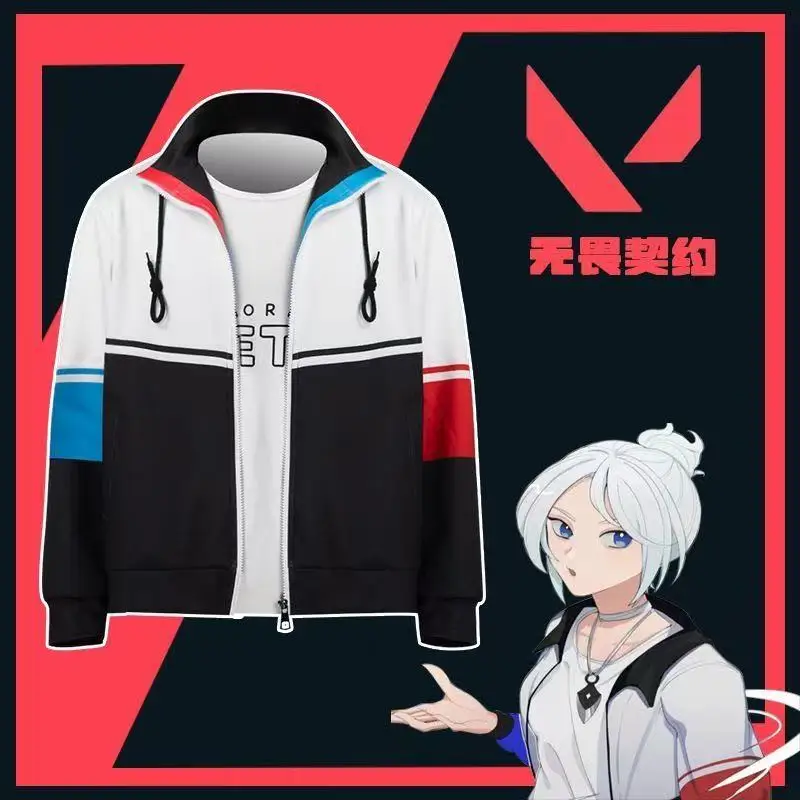 Valorant Jett Cosplay Costume Set with Jacket T-shirt Full Outfit Adult Women Halloween Carnival Party Roleplay Props
Valorant Jett Cosplay Costume Set with Jacket T-shirt Full Outfit Adult Women Halloween Carnival Party Roleplay Props