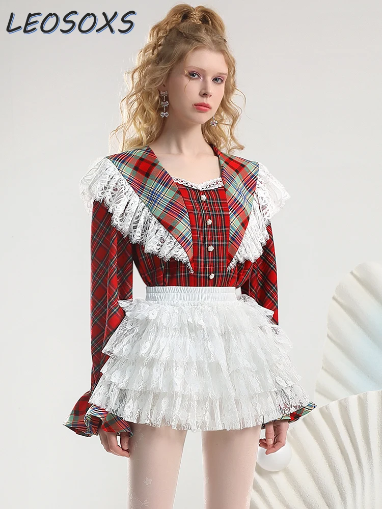 Sweet Elegant White Cake Skirts for Women Summer 2024 New Layered Lace Anti-Exposure Mini Skirt Female Girls Pleated Skirt Falda
Sweet Elegant White Cake Skirts for Women Summer 2024 New Layered Lace Anti-Exposure Mini Skirt Female Girls Pleated Skirt Falda