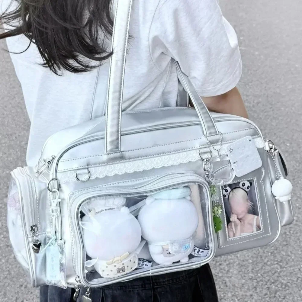 JK Large Capacity Shoulder Bag Cute Girl Transparent Backpack Exhibition DIY Badge Display Crossbody Bag Y2K New Concert Ita Bag
JK Large Capacity Shoulder Bag Cute Girl Transparent Backpack Exhibition DIY Badge Display Crossbody Bag Y2K New Concert Ita Bag