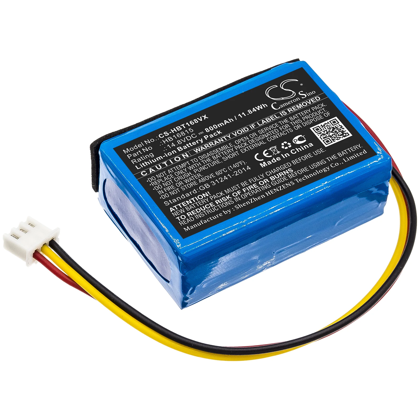 Battery for 168, 188, 198, 268, 288 PN: HB16815 800mAh / 11.84Wh
Battery for 168, 188, 198, 268, 288 PN: HB16815 800mAh / 11.84Wh