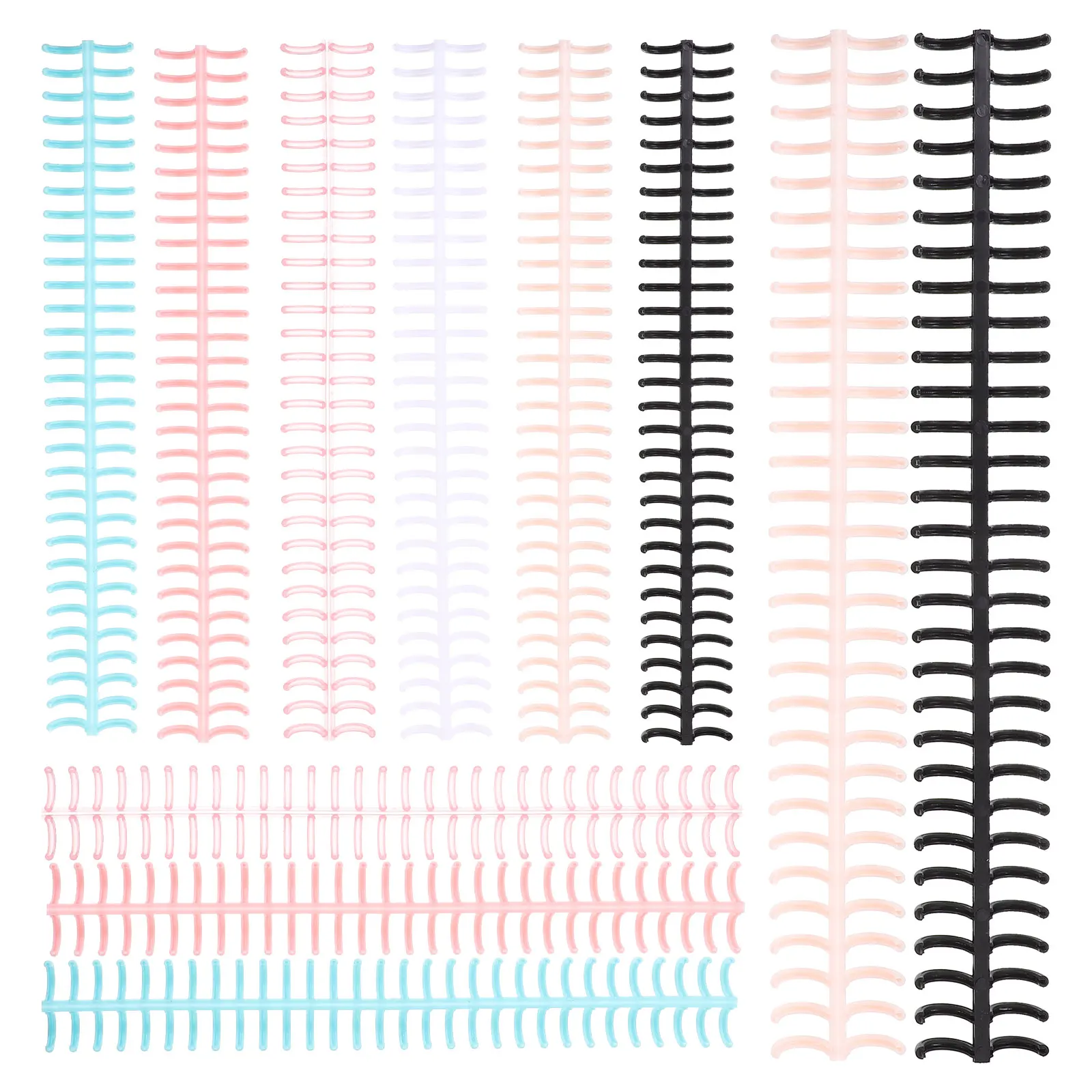 12 Pcs Plastic Loose Leaf Coil Binding Notebook Spine Spiral Coils Binder Transparent Black Blue Green Pink Purple Customizable
12 Pcs Plastic Loose Leaf Coil Binding Notebook Spine Spiral Coils Binder Transparent Black Blue Green Pink Purple Customizable