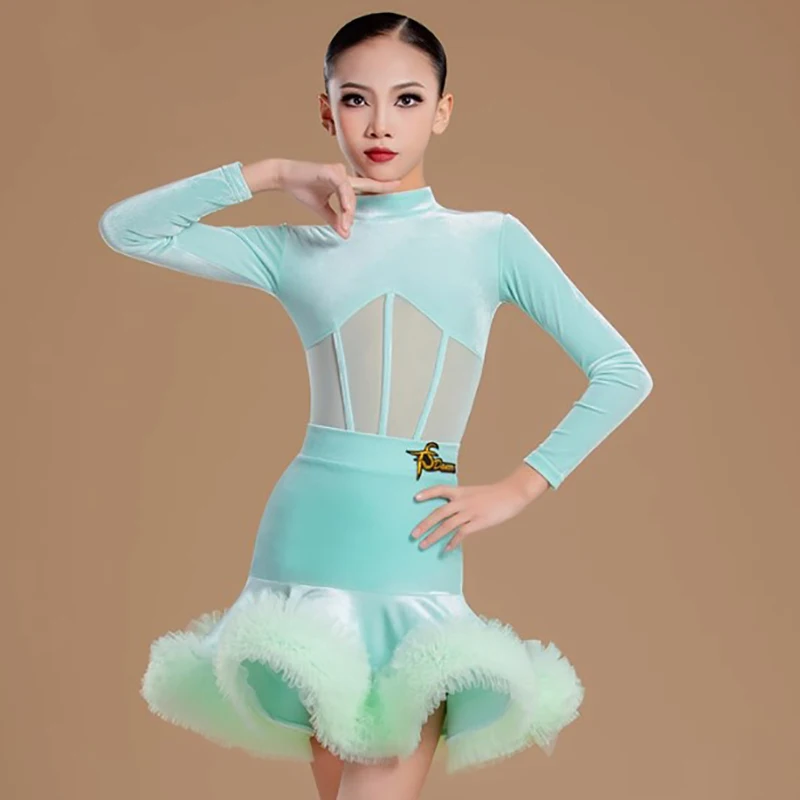 Professional Kids Dancewear Winter Latin Dance Dress Girls Stage Performance Practice Velvet Premium Lace Dance Clothes
Professional Kids Dancewear Winter Latin Dance Dress Girls Stage Performance Practice Velvet Premium Lace Dance Clothes