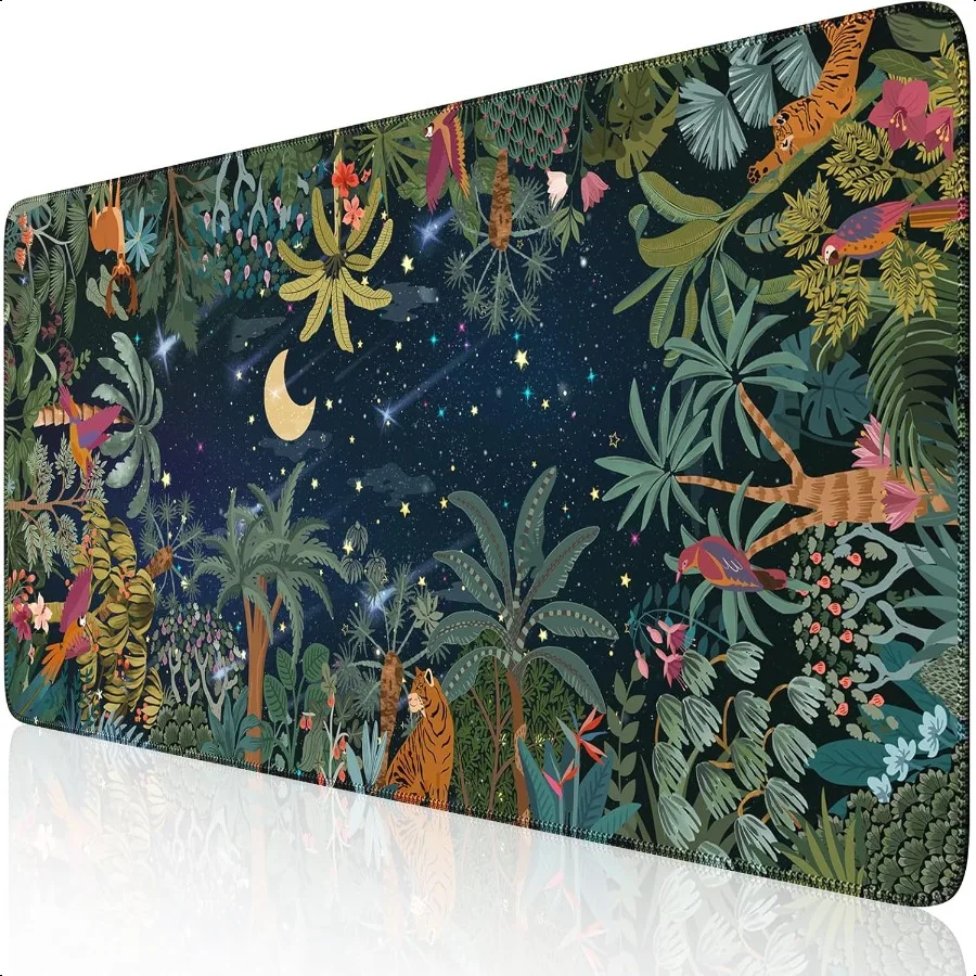 Midnight Jungle Mouse Pad Desk Pad Mat Desk Matt for Desktop XXL Large AntiSlip Big Mousepad with Stitched Edges Keyboard Pad M
Midnight Jungle Mouse Pad Desk Pad Mat Desk Matt for Desktop XXL Large AntiSlip Big Mousepad with Stitched Edges Keyboard Pad M