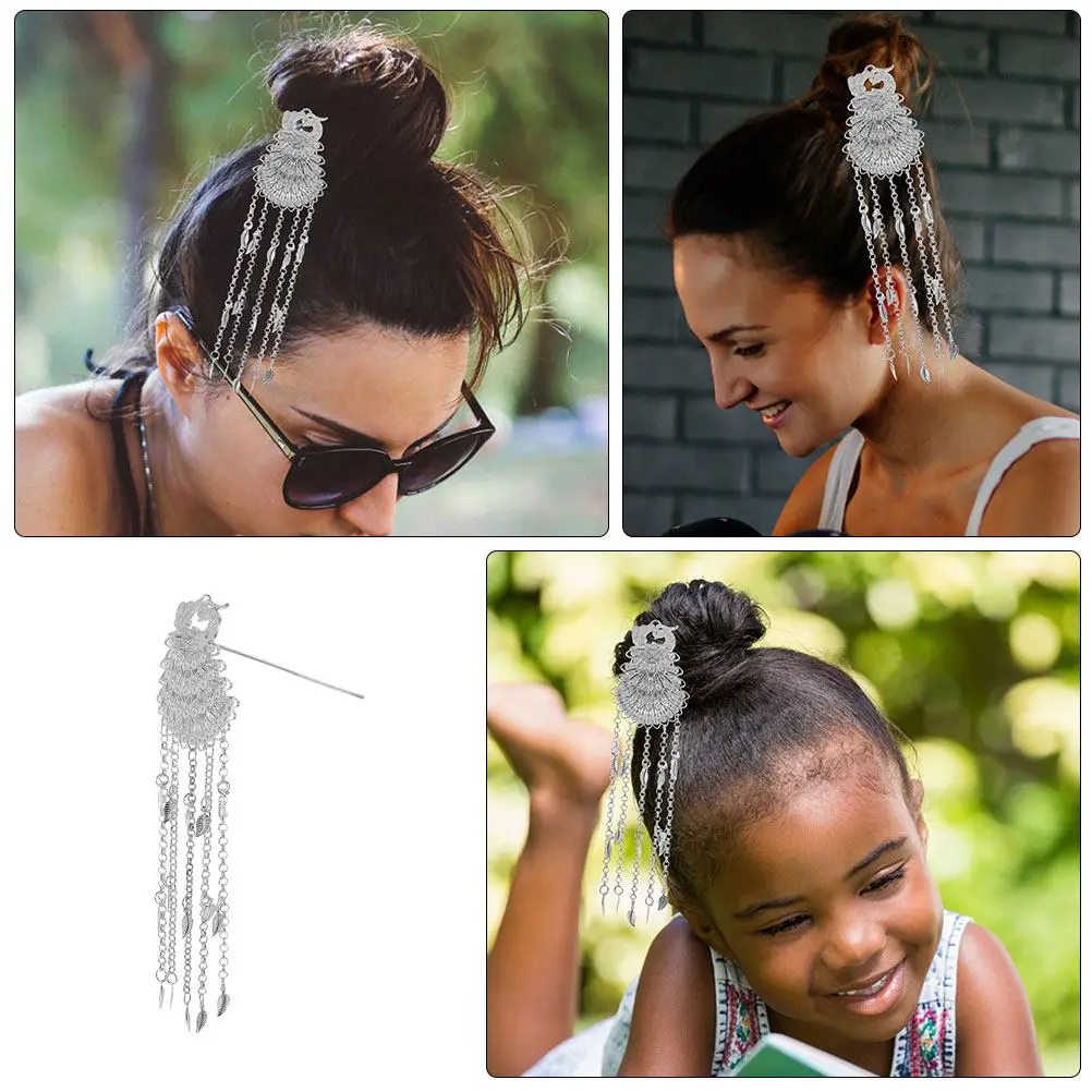 2Pcs Handcrafted Peacock Hairpins Vintage Chain Tassel Hair Stick for Women Long Hair Styling Traditional Oriental Design
2Pcs Handcrafted Peacock Hairpins Vintage Chain Tassel Hair Stick for Women Long Hair Styling Traditional Oriental Design