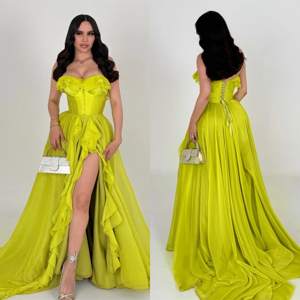 Customized Classic Green Chiffon Evening Dress Exquisite Strapless Sleeveless Homecoming Dresses Luxury Special Occasi
Customized Classic Green Chiffon Evening Dress Exquisite Strapless Sleeveless Homecoming Dresses Luxury Special Occasi