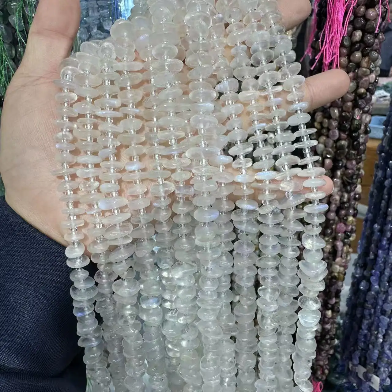 Ювелирные изделия из натурального драгоценного камня AAAA Синий лунный камень неправильной формы Изготовление DIY Браслет Ожерелье Браслет для женщин Для подарка оптом!
Ювелирные изделия из натурального драгоценного камня AAAA Синий лунный камень неправильной формы Изготовление DIY Браслет Ожерелье Браслет для женщин Для подарка оптом!