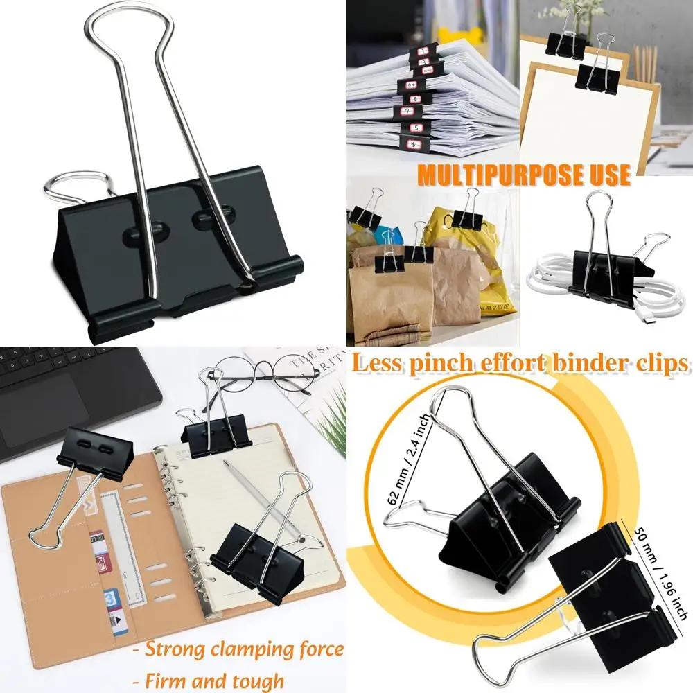 48Pcs Binder Clips(2 Inch), Upgrade Large Binder Clips Heavy Duty Paper Clamps for Office and Home Supplies
48Pcs Binder Clips(2 Inch), Upgrade Large Binder Clips Heavy Duty Paper Clamps for Office and Home Supplies