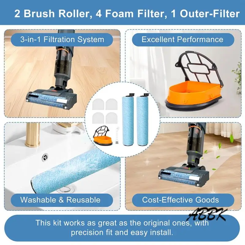 ABBK-WD161 Сменный HEPA-фильтр и набор щеточных роликов для Shark Hydrovac Messmaster AW261, WD160, WD161, WD260, WD261, WD265
ABBK-WD161 Сменный HEPA-фильтр и набор щеточных роликов для Shark Hydrovac Messmaster AW261, WD160, WD161, WD260, WD261, WD265