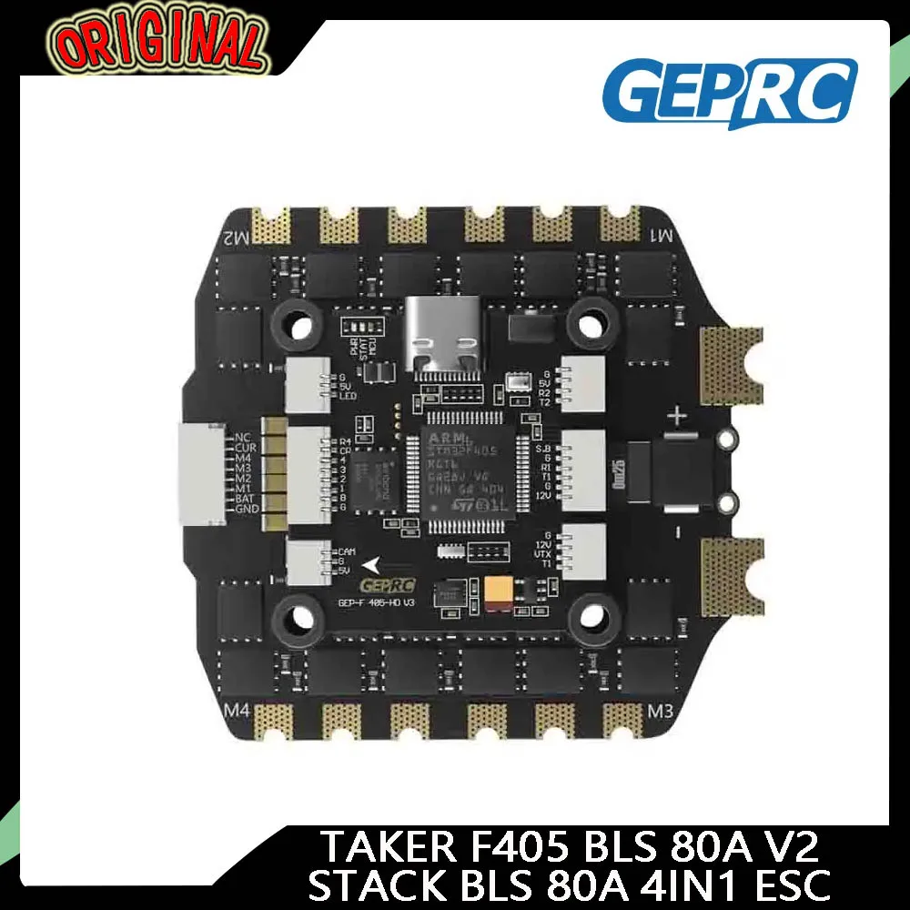 GEPRC TAKER F405 BLS 80A V2 FPV Racing Stack 4-в-1 80A ESC BLHELI_S 16 МБ Blackbox Plug-and-Play для RC FPV Drone Quadcopter
GEPRC TAKER F405 BLS 80A V2 FPV Racing Stack 4-в-1 80A ESC BLHELI_S 16 МБ Blackbox Plug-and-Play для RC FPV Drone Quadcopter