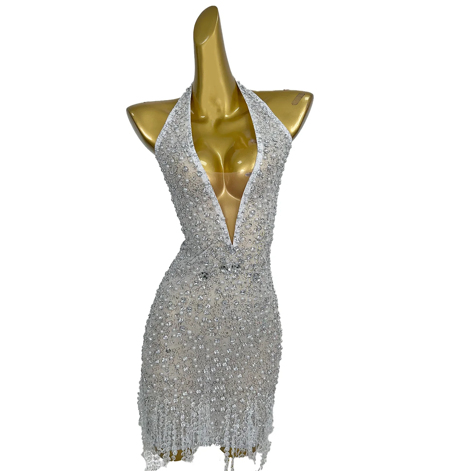 Sexy Deep V Neck Rhinestone Fringes Prom Cocktail Mini Dress Night Club Party Clothes Women Backless Evening Dinner Sheath Dress
Sexy Deep V Neck Rhinestone Fringes Prom Cocktail Mini Dress Night Club Party Clothes Women Backless Evening Dinner Sheath Dress