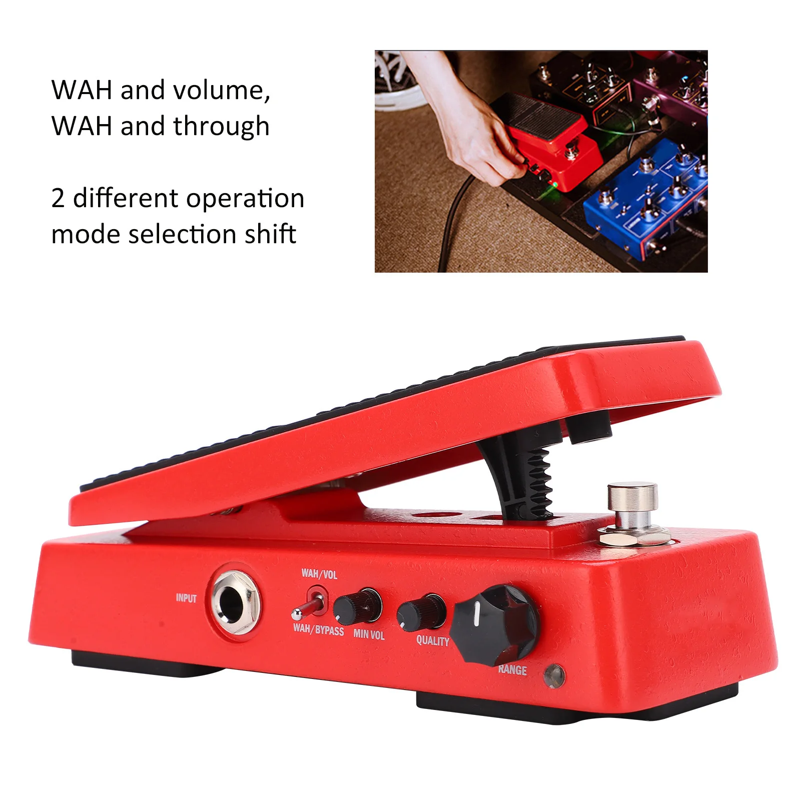 9V 18mA WAH Volume Pedal Multimode 6 Level Adjustable Frequency Guitar Tuning Accessories
9V 18mA WAH Volume Pedal Multimode 6 Level Adjustable Frequency Guitar Tuning Accessories