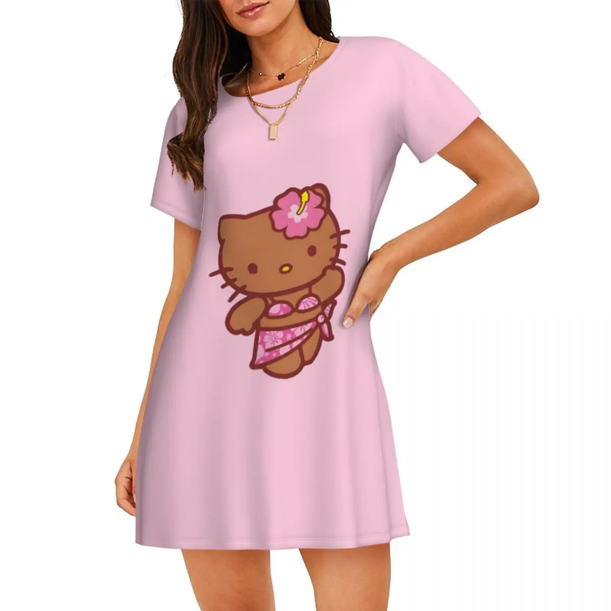 Женская ночная рубашка с коротким рукавом Hello Kitty на заказ, ночная рубашка с милым котом для покупок, путешествий, пижама
Женская ночная рубашка с коротким рукавом Hello Kitty на заказ, ночная рубашка с милым котом для покупок, путешествий, пижама