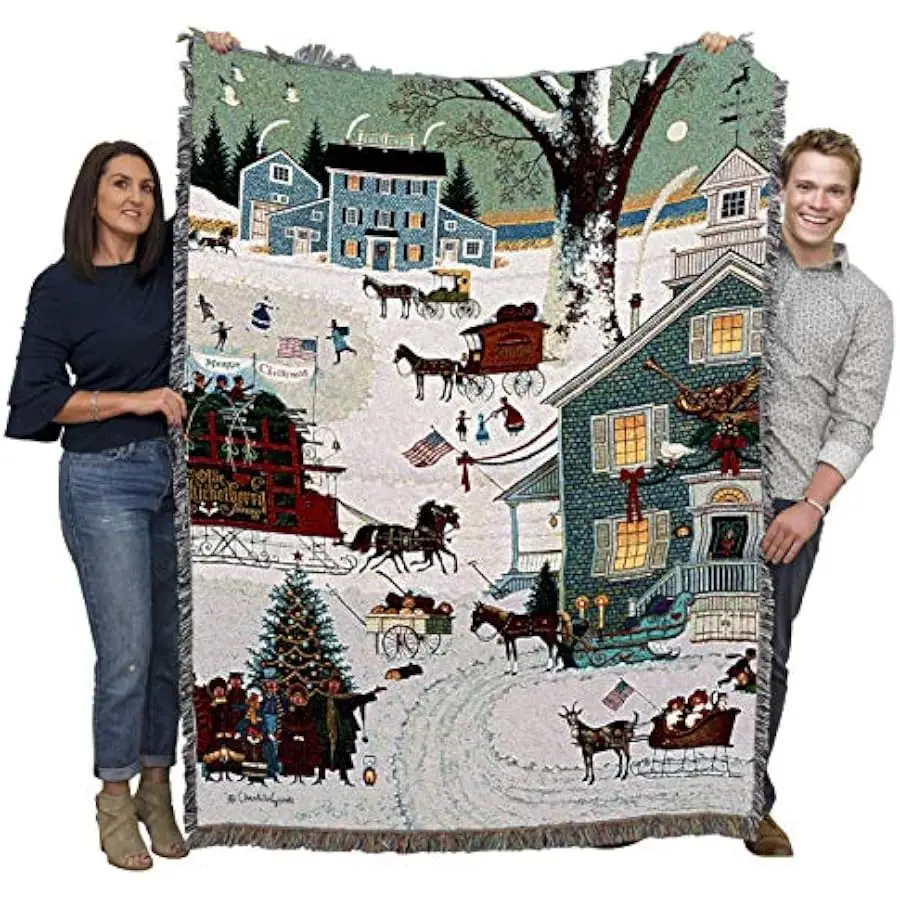 Pure Country Weavers Cape Cod Christmas Blanket by Charles Wysocki - Early America Gift Tapestry Throw Woven from Cotton - Made
Pure Country Weavers Cape Cod Christmas Blanket by Charles Wysocki - Early America Gift Tapestry Throw Woven from Cotton - Made