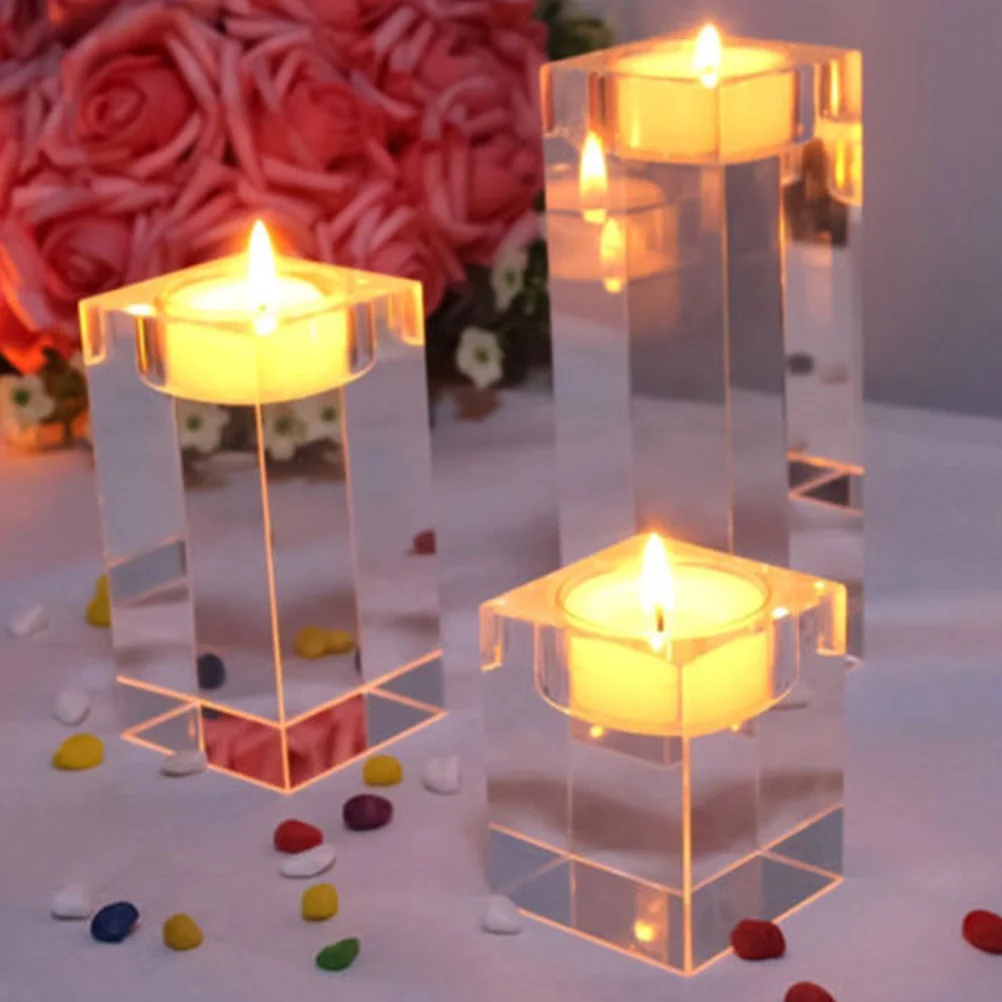 Crystal Candlestick Cube Transparent Smooth Surface No Bubbles Romantic Dinner Table Decoration Holder Tealight
Crystal Candlestick Cube Transparent Smooth Surface No Bubbles Romantic Dinner Table Decoration Holder Tealight