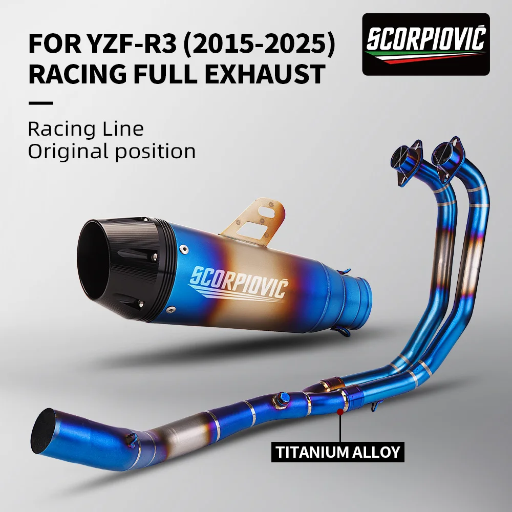 For YZF R3 R25 MT03 Motorcycle Exhaust Full Systems Front Middle Link Pipe Muffler
For YZF R3 R25 MT03 Motorcycle Exhaust Full Systems Front Middle Link Pipe Muffler