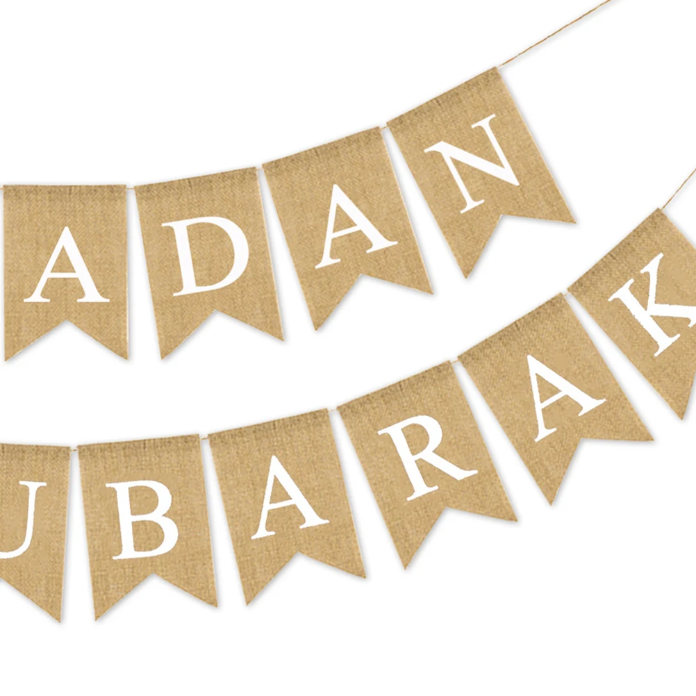 Ramadan Eid Mubarak Banner Burlap Party Decoration Supplies Muslim Bunting Garland Pull Flag Letter Banner Festive DIY Decor
Ramadan Eid Mubarak Banner Burlap Party Decoration Supplies Muslim Bunting Garland Pull Flag Letter Banner Festive DIY Decor
